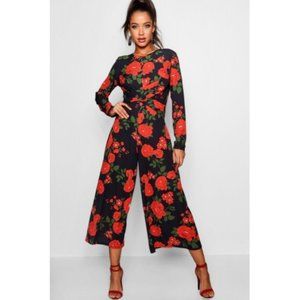 Boohoo Floral Jumpsuit